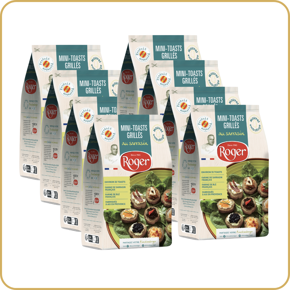 lot de mini toasts sarrasin