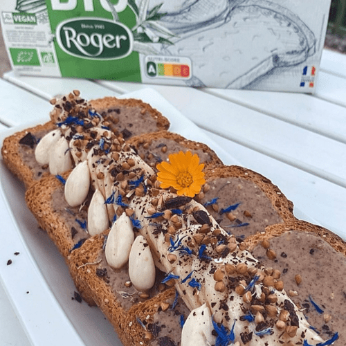 tartine à base de biscottes d'epautre