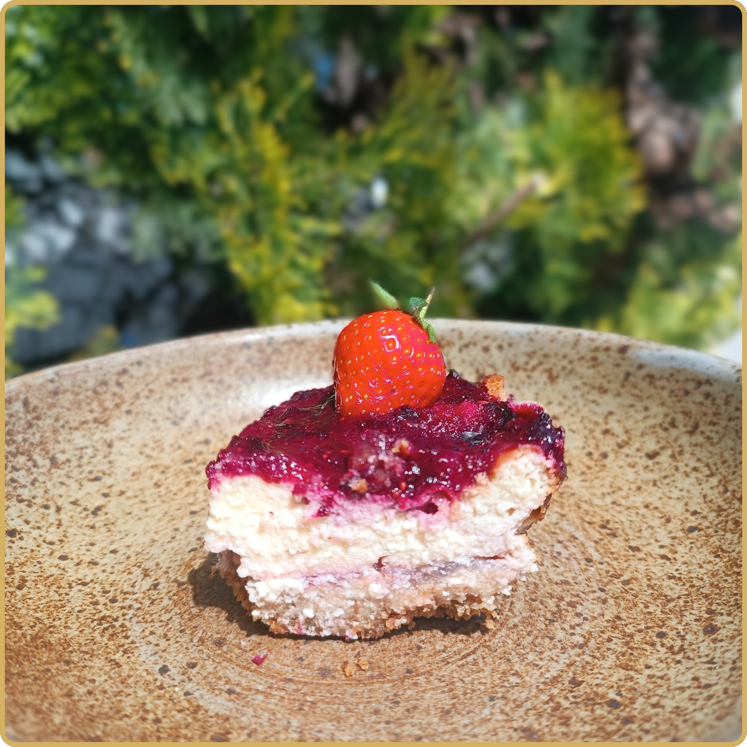 cheese cake fraise et tartine briochee
