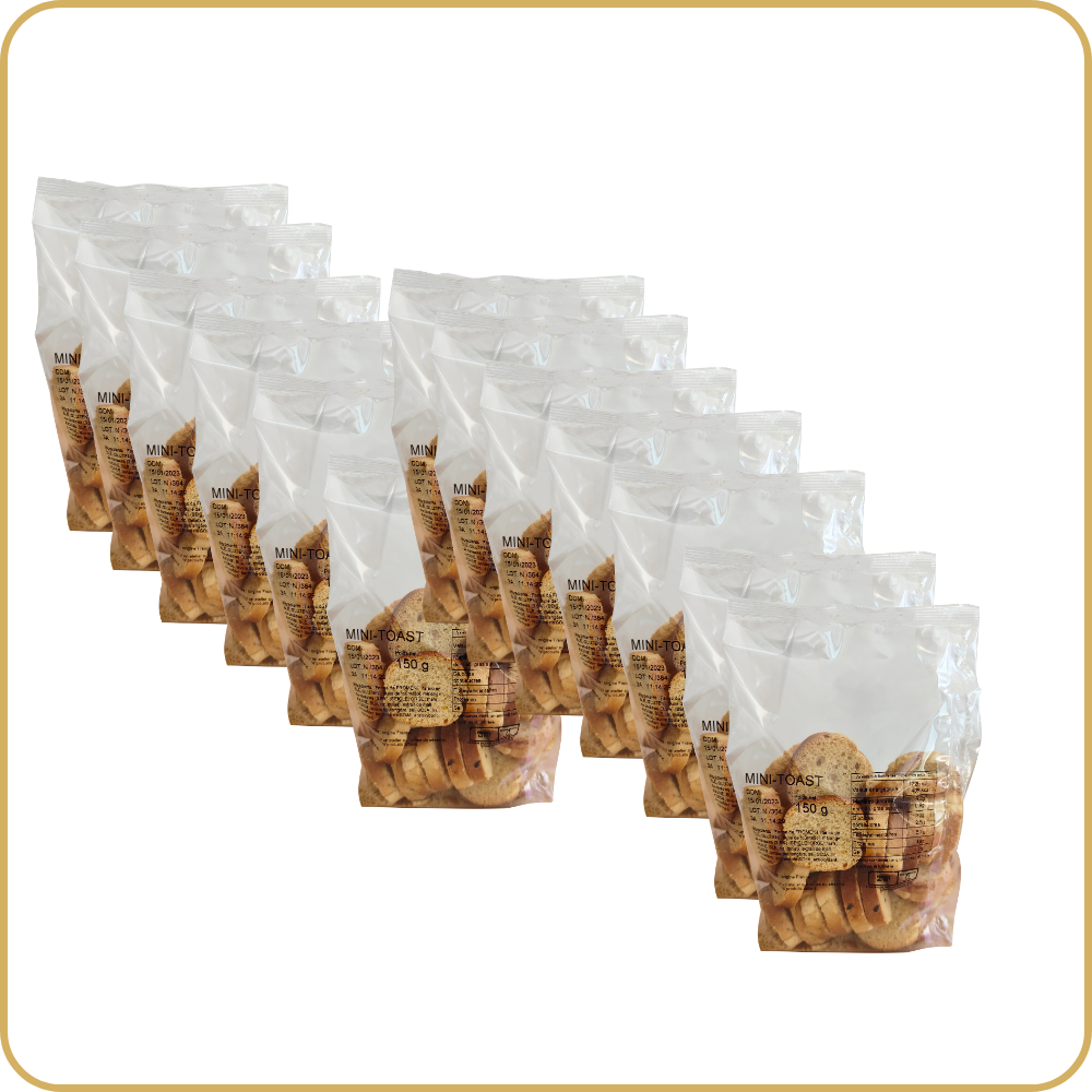 lot de 15 sachets mini toasts