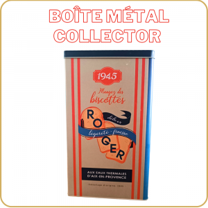 boite metal collector Roger 80 ans