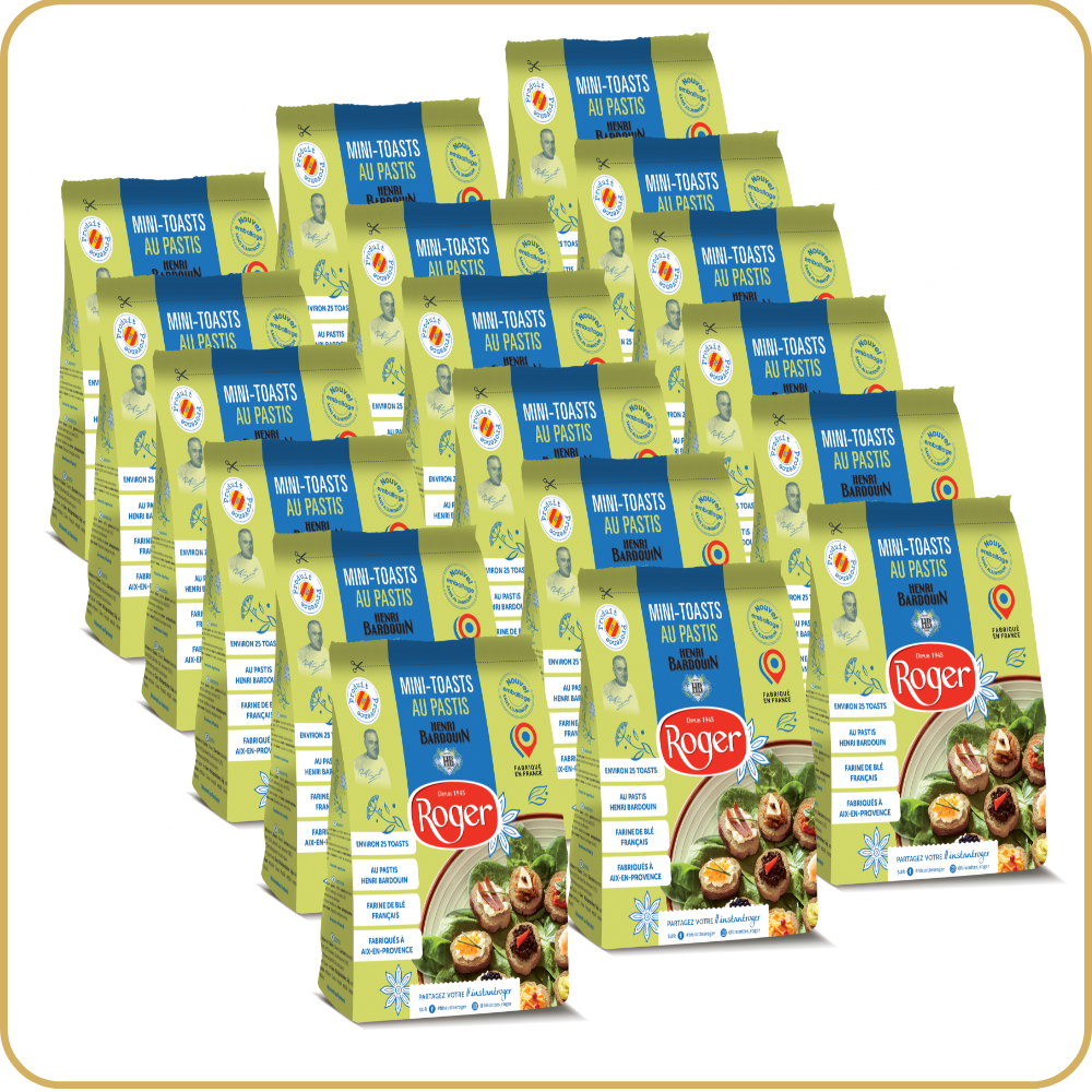 lot de 18 mini toasts au pastis